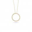 Roberto Coin 18Kt Gold Circle Pendant With Diamonds