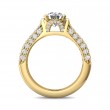 FlyerFit® 18K Yellow Gold Micropave Engagement Ring