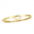 Roberto Coin 18K Yw Classica Parisienne Charm Bangle W. Diamond Accent