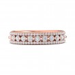 FlyerFit® 14K Pink Gold Micropave Cutdown Wedding Band