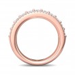 FlyerFit® 14K Pink Gold Micropave Cutdown Wedding Band