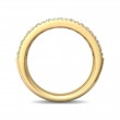 FlyerFit® 18K Yellow Gold Micropave Cutdown Wedding Band