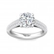 FlyerFit® 14K White Gold Micropave Engagement Ring