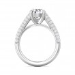 FlyerFit® 14K White Gold Micropave Engagement Ring