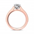 FlyerFit® 14K Pink Gold Shank And White Gold Top Micropave Engagement Ring