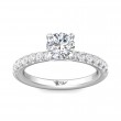 FlyerFit® 14K White Gold Micropave Engagement Ring