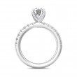 FlyerFit® 14K White Gold Micropave Engagement Ring