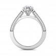 FlyerFit® Platinum Micropave Engagement Ring