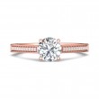 FlyerFit® 18K Pink Gold Micropave Engagement Ring