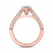 FlyerFit® 18K Pink Gold Micropave Engagement Ring