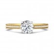 FlyerFit® 14K Yellow and 14K White Gold Micropave Engagement Ring