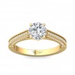 FlyerFit® 14K Yellow Gold Micropave Engagement Ring