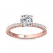 FlyerFit® 18K Pink Gold Vintage Engagement Ring