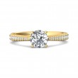 FlyerFit® 14K Yellow Gold Micropave Engagement Ring