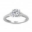 FlyerFit® 18K White Gold Micropave Engagement Ring