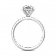 FlyerFit® 18K White Gold Micropave Engagement Ring