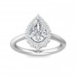 FlyerFit® 14K White Gold Solitaire Engagement Ring