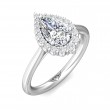 FlyerFit® 14K White Gold Solitaire Engagement Ring