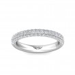 FlyerFit® Platinum Micropave Wedding Band