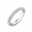 FlyerFit® Platinum Micropave Wedding Band