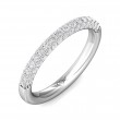 FlyerFit® 14K White Gold Micropave Wedding Band