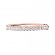 FlyerFit® 18K Pink Gold Micropave Wedding Band