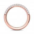 FlyerFit® 18K Pink Gold Micropave Wedding Band