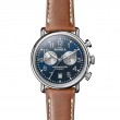 SS Runwell Chrono 41MM Blue Dial Tan Strap