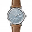 SS Shinola Runwell 47MM Stone Blue Tan Strap