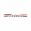 FlyerFit® 14K Pink Gold Micropave Cutdown Wedding Band