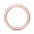 FlyerFit® 14K Pink Gold Micropave Cutdown Wedding Band