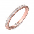 FlyerFit® 14K Pink Gold Micropave Cutdown Wedding Band