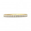 FlyerFit® 18K Yellow Gold Micropave Cutdown Wedding Band