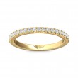 FlyerFit® 18K Yellow Gold Micropave Cutdown Wedding Band