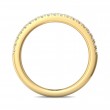 FlyerFit® 18K Yellow Gold Micropave Cutdown Wedding Band